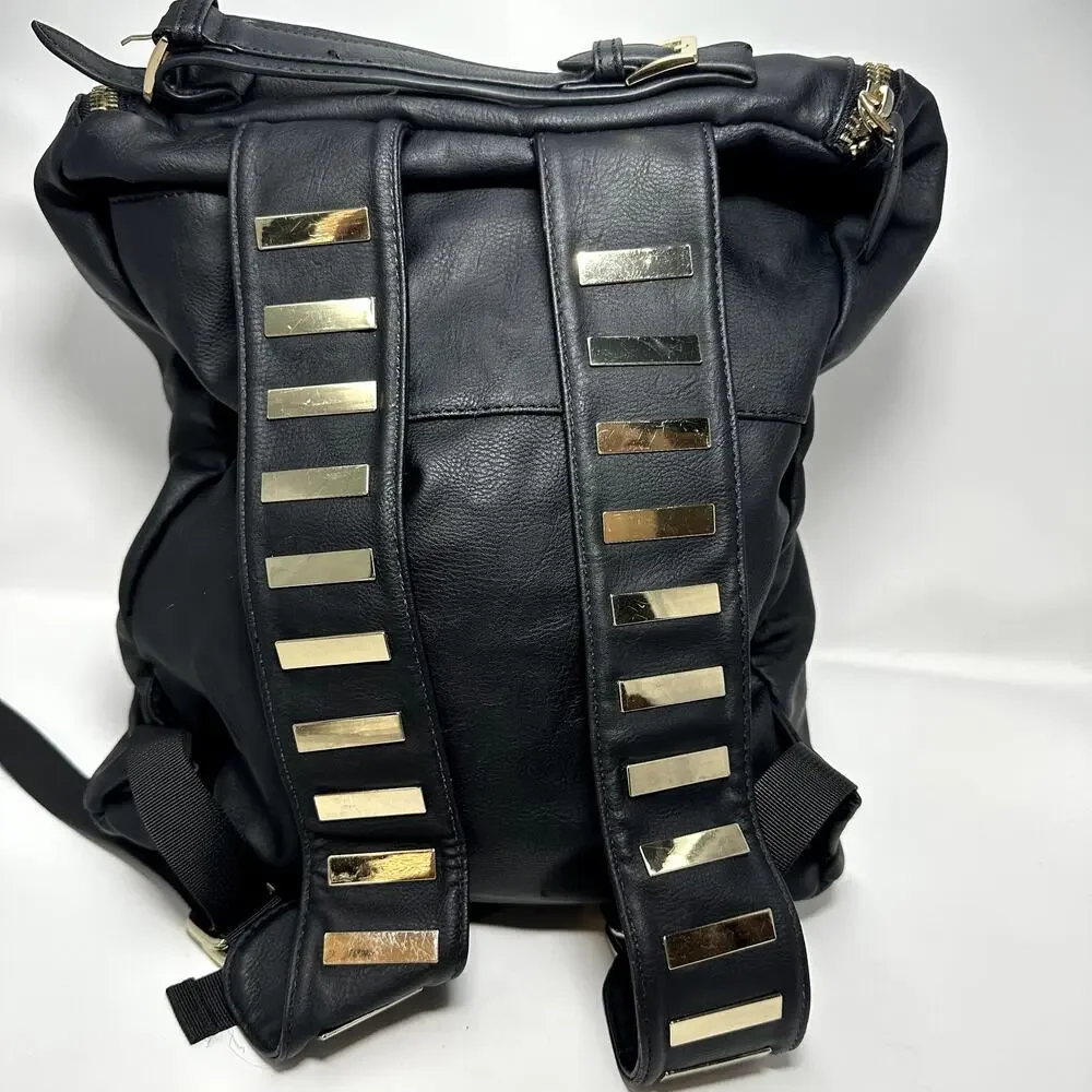 Torrid Gold Hardware Faux Leather Backpack Plus Size OS Mob Wife Y2K Grunge